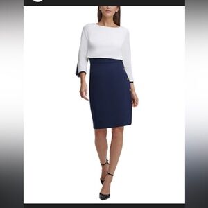 DKNY Dark Blue Pencil Skirt